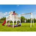 AXI Spielturm "Liam", BxHxT: 613 x 291 x 277 cm, Holz, braun/weiß/rot