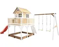 Spielhaus mit Stelzen axi Liam 613 x 277 cm Holz braun bestehend aus Schaukel, R