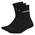 adidas Unisex Kinder Linear Crew Cushioned Socks 3 Pairs, Black / White, 5-6 Years