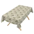 Tischdecke abwaschbar Tischtuch Lotuseffekt pflegeleicht aus Baumwolle Polyester schmutzabweisend Outdoor Gartentischdecke Kamille Blätter 160x120cm