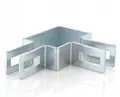 Eckschelle rund 60x40mm - Verzinkt Zaunschelle - Eckklammer für Pfosten