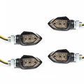 EXLECO 4Pcs M8 LED Motorrad Blinker DC 12V Micro Blinker E-geprüft Universal SMD Mini Motorradblinker Hintere Blinkerleuchte Seitenblinker Kontrollleuchten für Motocross Fahrrad Moped E Scooter Roller