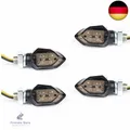 EXLECO 4Pcs LED Motorrad Blinker DC 12V Micro M8 Universal SMD Mini Hintere