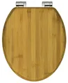 SCHÜTTE WC-Sitz BAMBUS, massiver Toilettendeckel aus nachhaltigem Rohstoff (Bambus), passend für alle handelsüblichen WC-Becken, maximale Belastung der Klobrille 150 kg