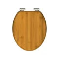 WC Sitz oval Bambus Toilettendeckel Klodeckel Klobrille Holz Toilettensitz