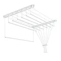 DECKENWÄSCHETROCKNER 7x160 / 7 BARS FÜR WÄSCHEREI 160CM /Badzubehör, Badzubehör, Wäschetrockner, Deckenmontage, zurückgewonnene Höhe, für Wäsche