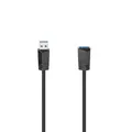 Hama USB A Kabel - Verlängerungskabel, USB 3.0A Stecker, 5 Gbit/s, 0,9 A, 1,5m, Schwarz