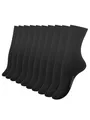 Cotton Prime 10 Paar Damen Socken schwarz, COMFORT, Ohne Gummibund, Baumwolle, Gr. 35-38