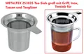 METALTEX 253835 Tee-Sieb groß mit Griff, Inox, Teesieb für Tassen und Teegläser