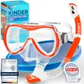 Das Neue KAIMANA® SeaExplorer Schnorchelset Kinder + Tragetasche, Taucherbrille mit Schnorchel, Taucherbrille Kinder, Alternative zur Schnorchelmaske Kinder, Taucherbrille mit Stoffband/Silikonband