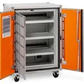 CEMO Akku-Ladeschrank Premium 8/10, mit 18 Steckdosen, Feuerwiderstand Typ 90, mit Rollen & 400V, (B/H/T) 95x115x66cm