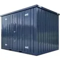 LagercontainerXXL 3m Lagercontainer mit Doppeltür auf der Langen Seite RAL7016 Anthrazitgrau 2,95x2,14x2,09