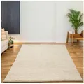 THEKO Wollteppich Taza Royal, rechteckig, Höhe: 28 mm, echter Berber Teppich aus Marokko, reine Schurwolle, handgeknüpft beige 200 cm x 250 cm x 28 mm