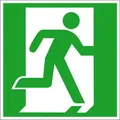 SafetyMarking Bodenmarkierung ISO 7010 E002, 40 x 40 cm, nachleuchtend, Rettungsweg rechts