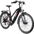 Zündapp Z810 E Bike Damen Trekkingrad 28" Elektrofahrrad 8Gang schwarz/rot 50cm
