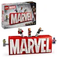 LEGO Marvel: MARVEL Logo & Minifigures - Super-Hero Building Toy with 5 Characte