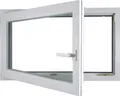 Meeth Kellerfenster 60 x 40 cm DIN links 1 Flügelig Dreh-Kipp weiß
