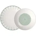 Villeroy & Boch Tafelservice, Grün, Keramik, 12-teilig, Rund, 24x5.1x24 cm, Essen & Trinken, Geschirr, Geschirr-Sets, Tafelservice