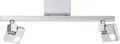 BRILLIANT Lampe 90 Degree LED Spotrohr 2flg alu | 2x 3.6W LED integriert SMD, 380lm, 3000K | Köpfe schwenkbar | In 3 Stufen über gewöhnlichen Wandschalter dimmbar