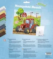URSUS Kinder-Bastelsets Moosgummi Mosaiken Glitter Traktor, Bastelset aus Moosgu