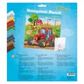 BASTELMAPPE MOOSGUMMI MOSAIK GLITTER BILD TRAKTOR BASTELN NEU