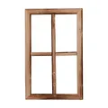 UNUS Deko Fenster aus Holz, Fensterrahmen im Vintage Design, Bilderrahmen rechteckig 50 x 32 x 2 cm