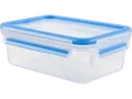 EMSA 508540 Clip & Close 1 Liter Frischhaltedose Transparent/Blau Polypropylen (PP), Thermoplastisches Elastomer (TPE)