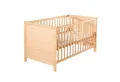 roba® Babybett 70 x 140 cm, Gitterbett, 3-fach höhenverstellbar, umbaubar zum Juniorbett