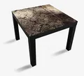 Wallario Möbelfolie selbstklebend/Aufkleber, Tischfolie geeignet für IKEA Lack Tisch - Möbeldeko Schnörkelmuster in Dunkelbraun in 55 x 55 cm