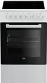 Beko Standherd FSM57100GW | 50cm | Glaskeramik-Kochfeld | 7 Heizarten | 55l Backofen | Energieklasse A | Weiß, A (Spektrum:  bis D)