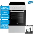Beko FSM57100GW Standherd mit Kochfeld Restwärmeanzeige Zeitschaltuhr 2ML