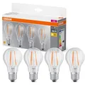OSRAM LED-Lampe Value Classic A Filament, E27, 6,5W ersetzt 60W, warmweiß, 4 Stück