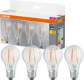 Osram Leuchtmittel Ledvance 4er Set E27 6,5 Watt LED Filament warmweiß