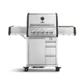 BURNHARD® Gasgrill 3-Brenner inkl. Heckbrenner, mit Edelstahl Grillrost & inkl. stabiler Abdeckhaube, Seitenkochfeld mit Infrarot Keramikbrenner - EARL