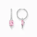 THOMAS SABO Creolen mit rosa und weißen Steinen 925 Sterlingsilber CR672-051-9