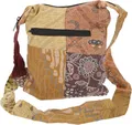 GURU SHOP Boho Schultertasche, Patchwork Tasche - Mustard, Herren/Damen, Gelb, Baumwolle, Size:One Size, 25x23x15 cm, Alternative Umhängetasche, Handtasche aus Stoff