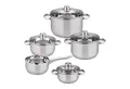 Elo Topf-Set Edelstahl, Kochgeschirr-Set, Stielkasserolle, Glasdeckel