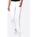 Bequeme Jeans CASUAL LOOKS, Damen, Gr. 20, Kurzgrößen, weiß, 97% Baumwolle, 3% Elasthan, unifarben, lang, Jeans