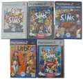 5 x SIMS-Bundle :Die Sims 1+2 + Haustiere + URBZ + Brechen aus ( Playstation 2 )