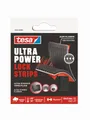 tesa Klett-Klebeband Ultra Power Lock Strips, extra starkes selbstklebendes Klettband (Packung, 1-St., 4 Strips mit Klettverschluss (50 x 25 mm), hält bis zu 4 kg/Packung) wetterbeständig, temperaturresistent, geeignet für innen und außen