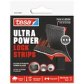 tesa Klettband Ultra Power Lock schwarz, 4 St.