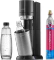 SodaStream Wassersprudler DUO, (Set, 4-tlg), CO2-Zylinder, 1L Glasflasche, 1L spülmaschinenfeste Kunststoff-Flasche