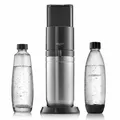 SodaStream DUO Trinkwassersprudler - Titan  inkl. 1x 1L Glasflasche, 1x 1L FUSE