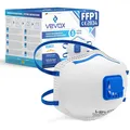 VEVOX® FFP1 Maske mit Ventil – 5er, 10er oder 20er Set – Staubmaske – Atemschutzmaske – Staubschutzmaske – Feinstaubmaske – Atemschutz