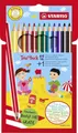 Dreikant-Buntstift - STABILO Trio dick kurz - 12er Pack - mit 12 verschiedenen