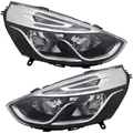 TYC Scheinwerfer Set für Renault Clio 4 IV 2016- H1 H7 Chrom mit LWR Stellmotor