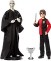 Mattel Harry Potter GNR38 - Sammlerpuppe 2er Pack, Geschenkset mit Voldemort-Puppe (ca. 30 cm), Harry Potter-Puppe (ca. 26 cm), mit Kleidung und Zauberstäben nach Vorlage der Filme, ab 6 Jahren