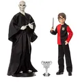 Mattel Harry Potter HCJ33 - Sammlerpuppe 2er Pack, Geschenkset mit Voldemort-Puppe (ca. 30 cm), Harry Potter-Puppe (ca. 26 cm), mit Kleidung und Zauberstäben nach Vorlage der Filme, ab 6 Jahren