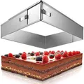 4smile Backrahmen Premium, mit Klemmung, aus Edelstahl, von 29 x 20 - 52 x 34 cm verstellbar, Höhe 5 cm