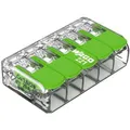 Wago Verbindungsklemme Compact, 221-425/995-008, 5 Leiter, 4mm², mit Hebel, Green Range, 8 Stück
